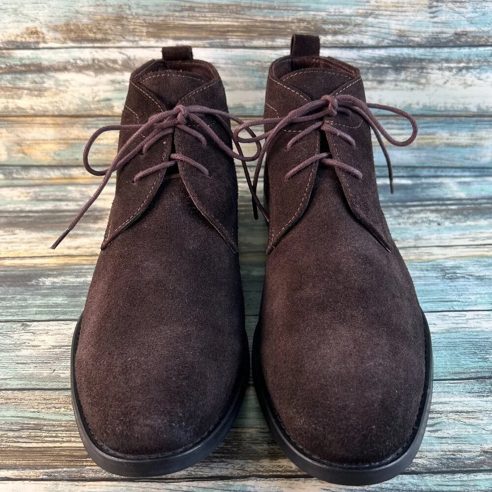 Wessi Chukka Boot Mens 10 Brown Suede Lace Up Ankle Desert Combat Bootie Dress